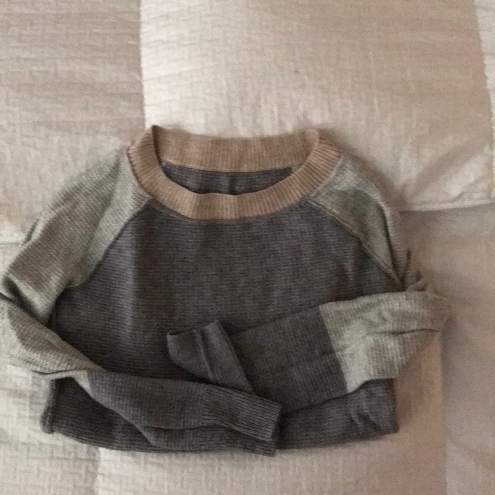 JCREW COLORBLOCK WAFFLE MERINO SWEATER XS